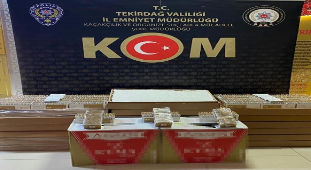 Tekirdağ’da 115 bin 700 makaron ele geçirildi