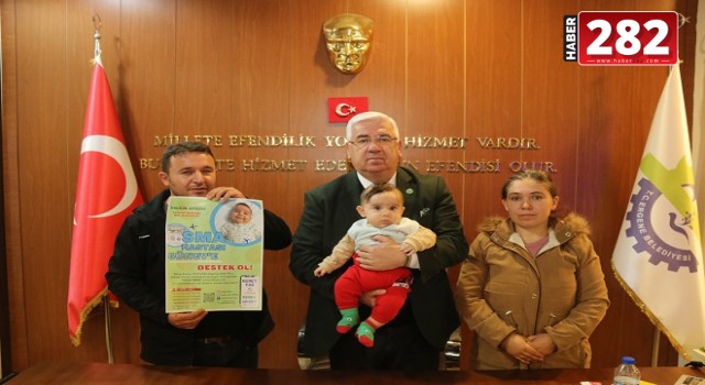 Ergene Belediye Başkanı Rasim Yüksel SMA Hastası Güney Bebek İçin Destek Çağrısında Bulundu