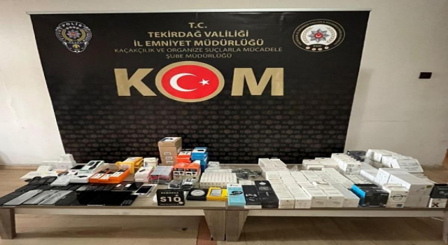 Tekirdağ’da kaçak elektronik cihazlar ele geçirildi; 2 gözaltı