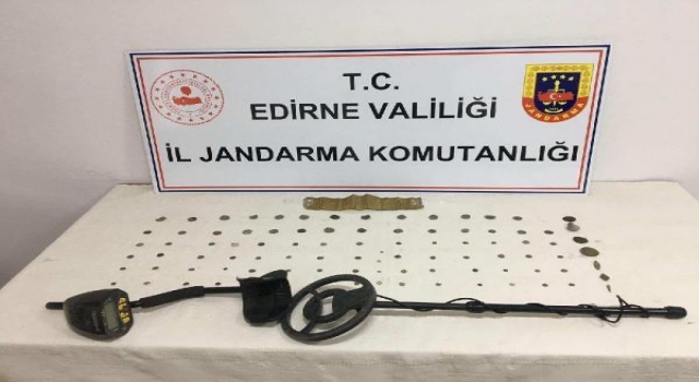Edirne’de tarihi sikkeler ele geçirildi: 1 gözaltı