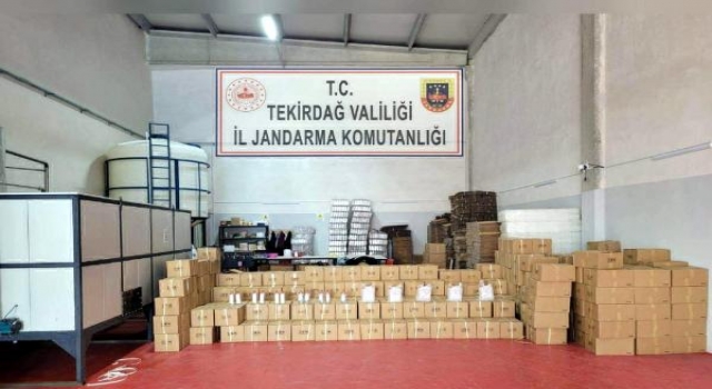 Tekirdağ’da sahte içki imalathanesine operasyon