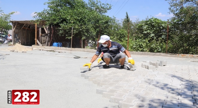 Ergene’de Kilit Parke Taş Çalışmaları Hız Kesmeden Devam Ediyor