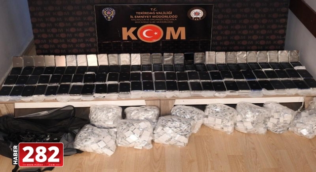 Tekirdağ'da kaçak cep telefonu operasyonu