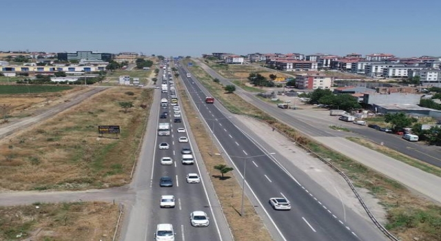 İstanbul-Tekirdağ kara yolunda bayram yoğunluğu