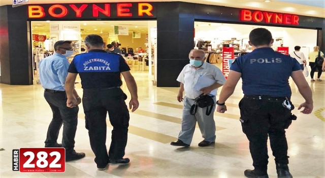 Zabıtadan alışveriş merkezinde denetim