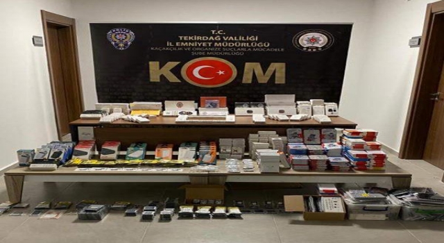 Tekirdağ’da 2 milyon liralık gümrük kaçağı elektronik malzeme ele geçirildi