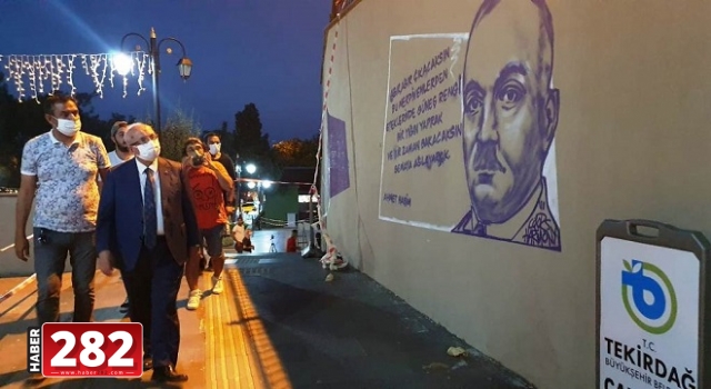 BÜYÜKŞEHİR’DEN MERDİVENLİ PARK’A ŞİİR DUVARI