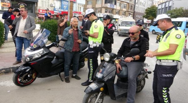 Keşan’da 38 motosiklet sürücüsüne 101 bin 579 lira ceza