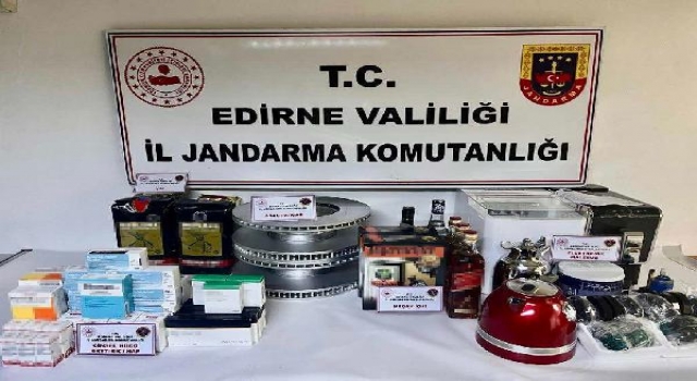 Edirne’de çok sayıda gümrük kaçağı malzeme ele geçirildi