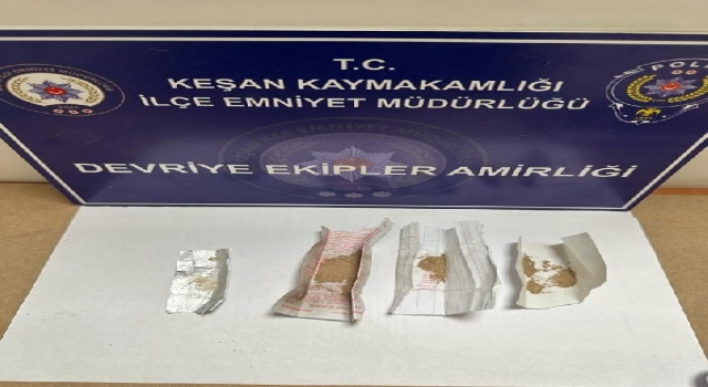 Keşan’daki uyuşturucu operasyonlarında 5 gözaltı