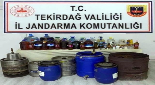 Çorlu’da 278 litre sahte içki ele geçirildi