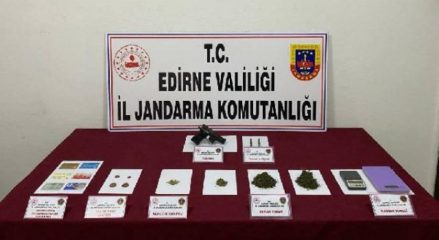 Edirne’de bir evde uyuşturucu ve ruhsatsız silah yakalandı