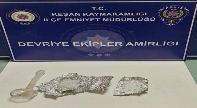 Edirne’de uyuşturucuyla yakalanan şüpheliye gözaltı