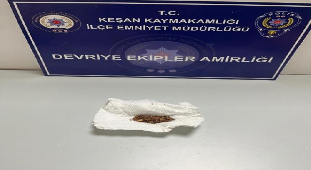 Edirne’de uyuşturucuyla yakalanan 2 şüpheliye gözaltı