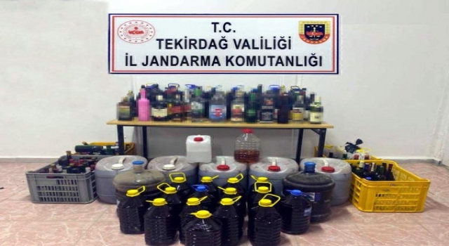 Tekirdağ’da 1200 litre sahte ve kaçak içki ele geçirdi