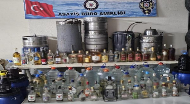 Çerkezköy’de 140 litre sahte içki ele geçirildi