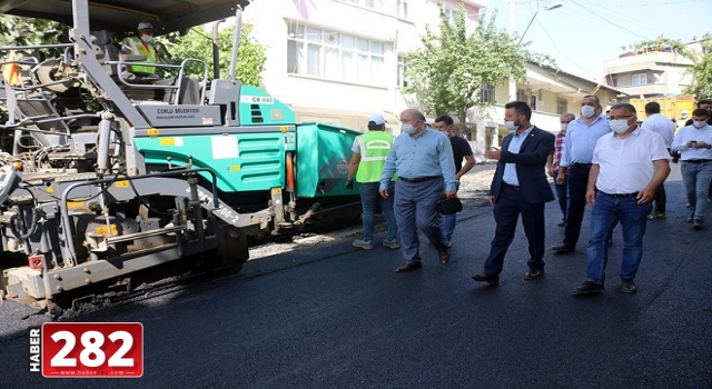 Çorlu Belediyesi Asfalt Çalışmasını  Bir Günde Tamamladı