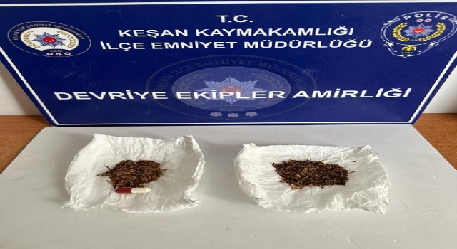Edirne’de uyuşturucuyla yakalanan 2 şüpheliye gözaltı