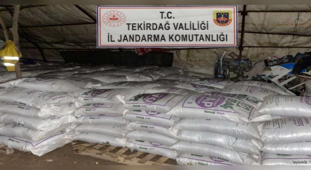Tekirdağ’da, evin deposunda 17 ton sahte gübre yakalandı