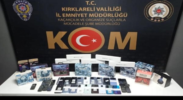 Kırklareli’de 267 bin liralık kaçak elektronik eşya ele geçirildi