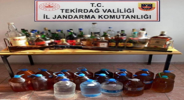 Şarköy’de 180 litre sahte içki ele geçirildi