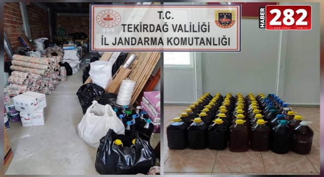 Tekirdağ'da sahte içki operasyonu