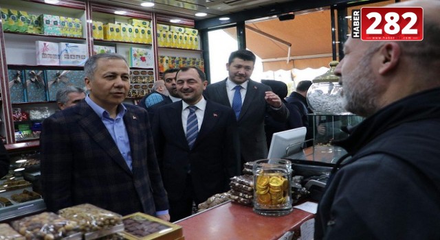 Bakan Yerlikaya'dan Tekirdağ'da esnaf ziyareti