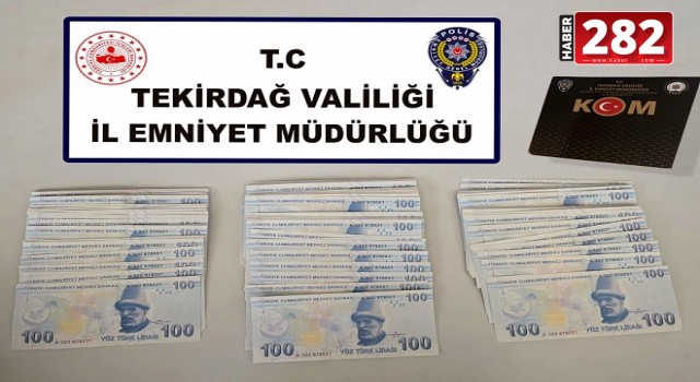 Tekirdağ&#039;da piyasaya sahte para süren 3 şüpheli yakalandı