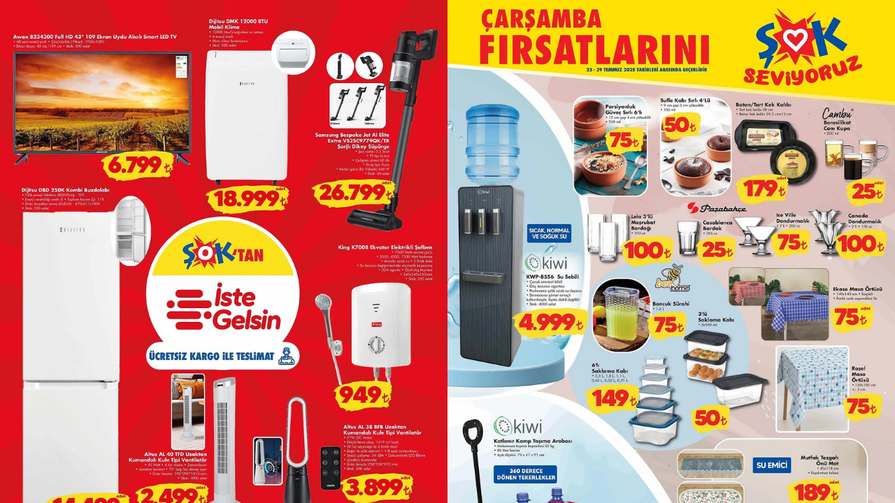 ŞOK’a Mobil Klima Geliyor! ŞOK 23 Temmuz Aktüel Kataloğu!