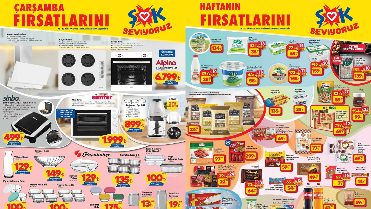 ŞOK’a Mini Fırın Geliyor 12 Ağustos ŞOK Aktüel Kataloğu!