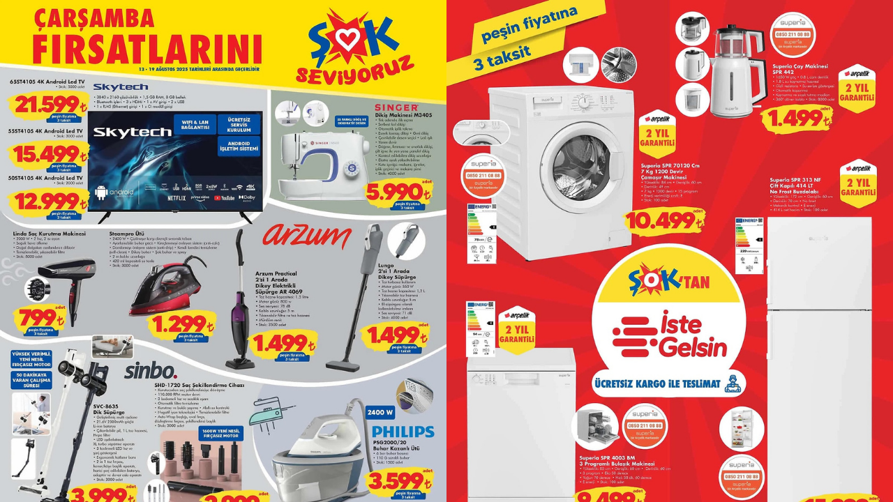 ŞOK’a Saç Şekillendirme Cihazı Geliyor! ŞOK 13 Ağustos Aktüel Kataloğu!