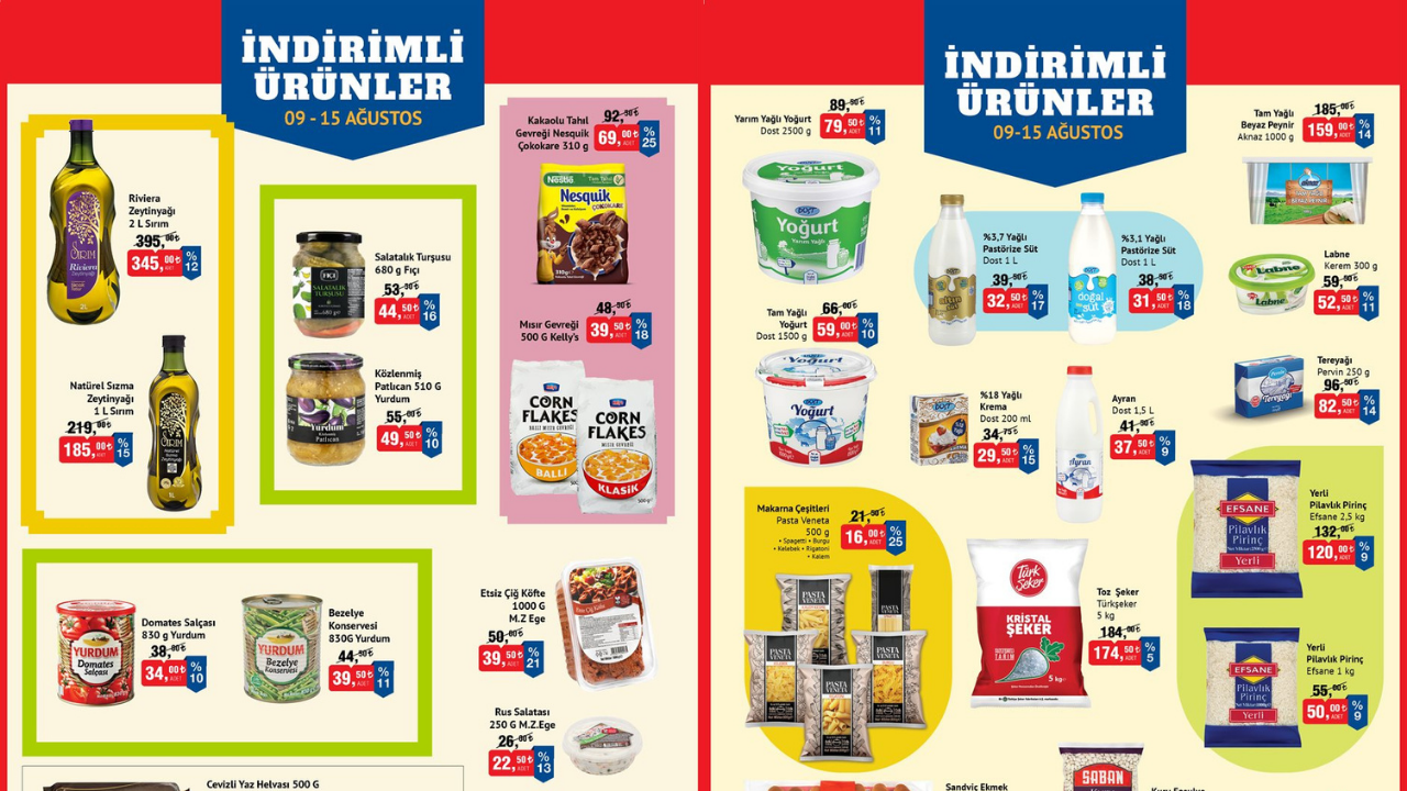 BİM’de Bugün Zeytinyağı, Salça ve Peynire İndirim Geldi! BİM 15 Ağustos Aktüel Kataloğu!
