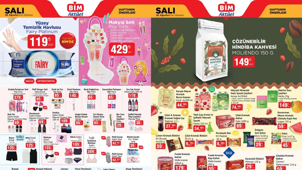 BİM’e Makyaj Seti Geliyor! BİM 26 Ağustos Aktüel Kataloğu!