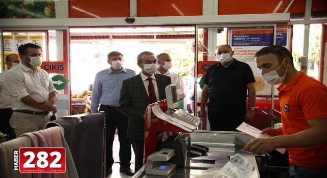 Çerkezköy'de maske denetimi yapıldı