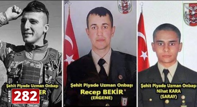 İdlib'de şehit olan 3 askerin Tekirdağ'daki ailelerine acı haber verildi
