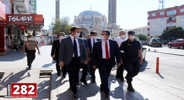 BAŞKAN AKAY KOVİD-19 TEDBİRLERİ DENETİMLERİNE KATILDI