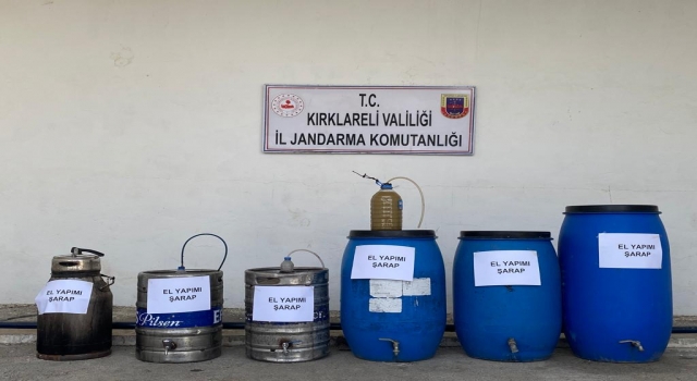 Kırklareli’nde 385 litre kaçak içki ele geçirildi