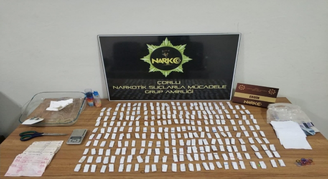 Çorlu’da uyuşturucu operasyonunda 1 şüpheli gözaltına alındı
