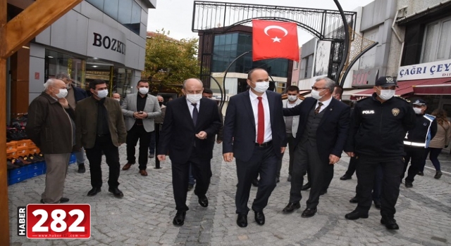 Vali Canalp, Keşan’ın Kunduracılar Çarşısı’nı Ziyaret Etti