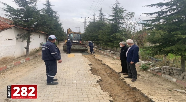 Ergene’de Taş Döşeme Çalışmaları Sürüyor