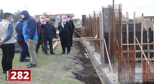 Ergene Belediye Başkan Vekili Salih Tıknas Spor Kompleksindeki Çalışmaları İnceledi