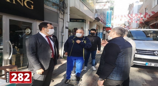 Başkan Yüksel’den çarşı esnafına salgın hatırlatması