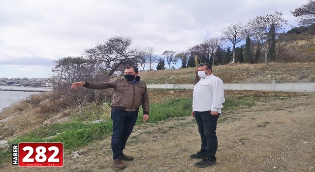 Başkan Yüksel yeni sahil projesinde incelemede bulundu