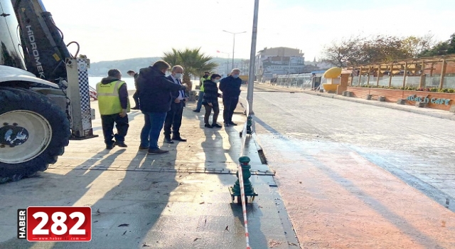 BAŞKAN ATA, SAHİL PROJESİNDE İNCELEMELERDE BULUNDU