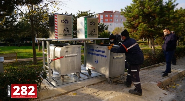 Çorlu Belediyesi Yer Altı Çöp Konteyner Sayılarını Artırıyor