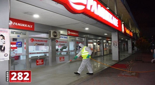 OTOGAR, COCUK PARKLARI,BANKLAR VE BELEDİYE BİNALARI DEZENFEKTE EDİLDİ