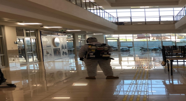 Tekirdağ adliyesinde dezenfeksiyon çalışması yapıldı