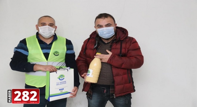 Ergene Belediyesi’nden Basın Mensuplarına Boza İkramı