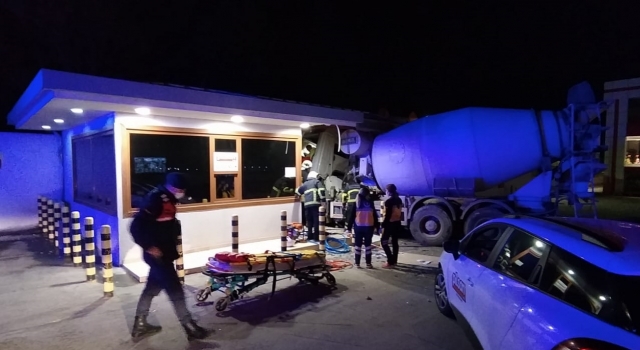 Kırklareli’nde fabrikanın duvarına çarpan beton mikserinin sürücüsü yaralandı