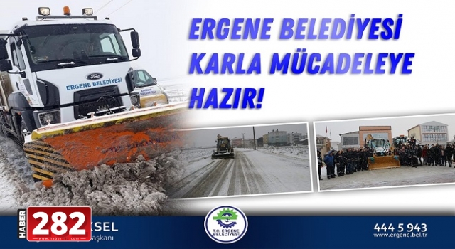 Ergene Belediyesi Karla Mücadeleye Hazır